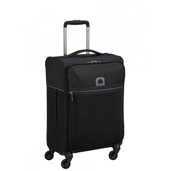 00225580100 Delsey BROCHANT 55 4W CAB TR,Чемодан,черного цвета,ПОЛИЭСТЕР, включая вулканизированное волокно